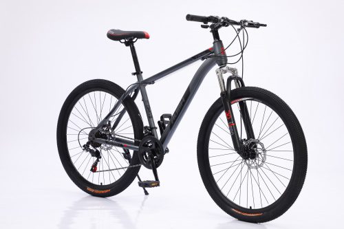 Bicicleta MTB, B127-GB, Cadru 17”, gri/negru, 21 Viteze, Pedale MTB, Frana de disc