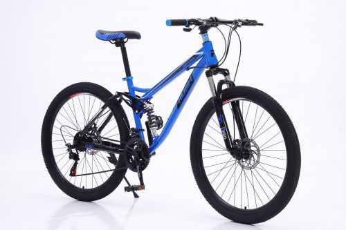 MTB B159-Blue Bicicleta cu frana de disc cu cadru telescopic, albastru