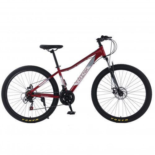 Bicicleta MTB, Trink B219-red, Cadru 17", alb, Roti de 27.5", frana de disc