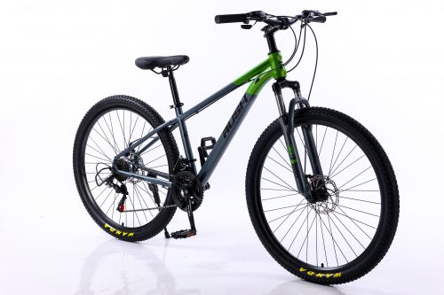 Bicicleta MTB, Rush BB222-Green 27,5", 21 Viteze, Frane Disc fata/spate, cadru hardtail, negru/verde