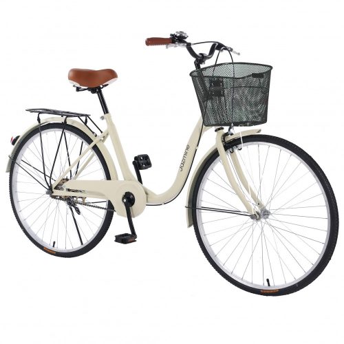 Bicicleta dama de Oras,  Dalma B32-Bezs, Cadru 17", bej, Roti 26", cadru dama, Portbagaj