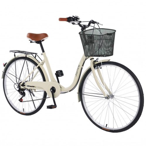 Bicicleta dama de Oras,  Dalma B34-Bej, Shimano, Cadru 17", Roti 26", cadru dama, Bej