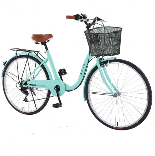 Bicicleta dama de Oras,  Dalma B34-Verde, Shimano, Cadru 17", Roti 26", cadru dama, Verde
