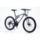 Bicicleta MTB, B55-Grey, Cadru 17”, gri/negru, 21 Viteze, Pedale MTB, Suspensie cu Arc, Frana de disc