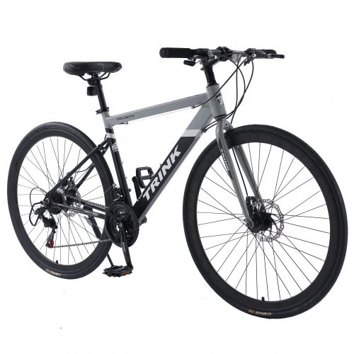 Trink Velocity B700-Grey bicicletă de șosea din aluminiu cu schimbător Shimano gri