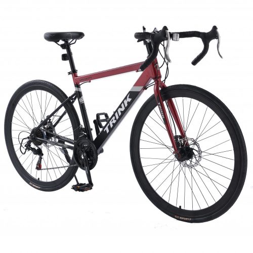 Trink Velocity B701-Red bicicletă de șosea din aluminiu roșu cu schimbător Shimano