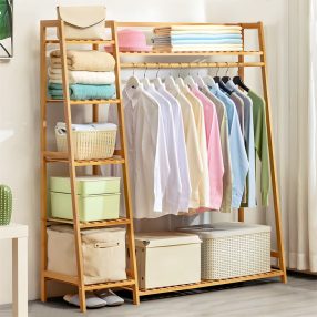   Raft de haine cu suport de pantofi, BM02-130-1, 140 x 130 x 40 cm 