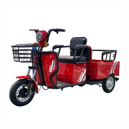 Tricicleta electrica cu doua locuri rosu EB100-R