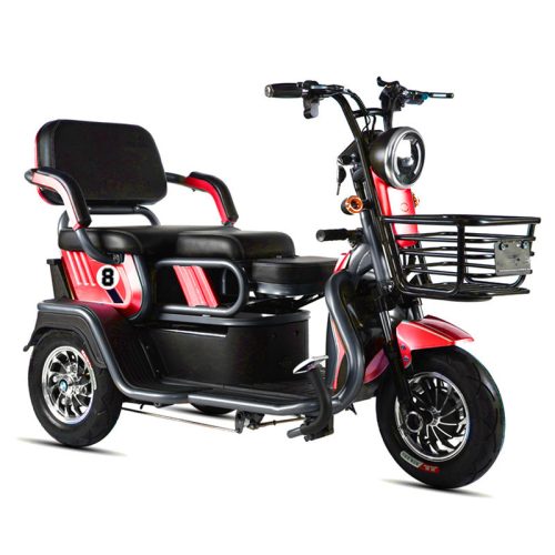Tricicleta electrica, Magnet  EB80-RM, 12Ah, 600W, 48V, rosu