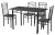 Set masa cu 4 scaune,  FUR-101-17BL, masa 120x67x75 cm, negru