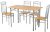 Set masa cu 4 scaune,  FUR-101-1LS, masa 120x67x75 cm, bej