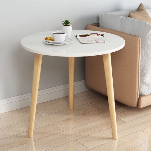 Măsuță de cafea rotundă, 40 x 51 cm, alb FUR-1317-1
