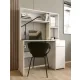 Birou cu rafturi și spațiu de depozitare 110x78x152cm alb FUR1238-1