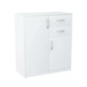   Dulap dormitor living mobilier 2 uși 2 sertare dulap 74x85x35 cm alb FUR1662