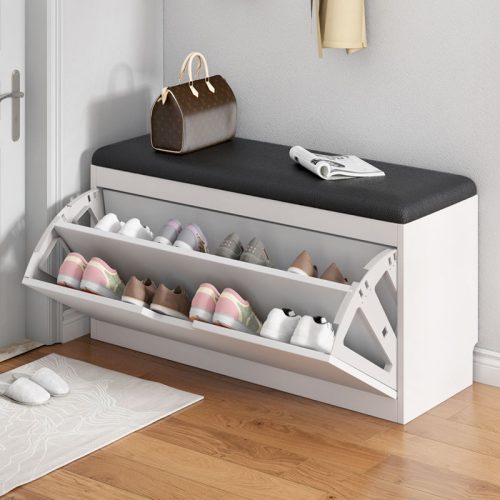 Dulap pentru încălțăminte 60 x 30 x 45 cm alb BC FUR1664-1