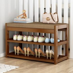   Dulap pentru încălțăminte din bambus 76x29x48cm BC FUR1675-2