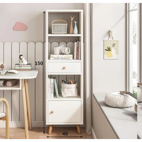 Bibliotecă, 150x24x40cm, alb, FUR1833-1