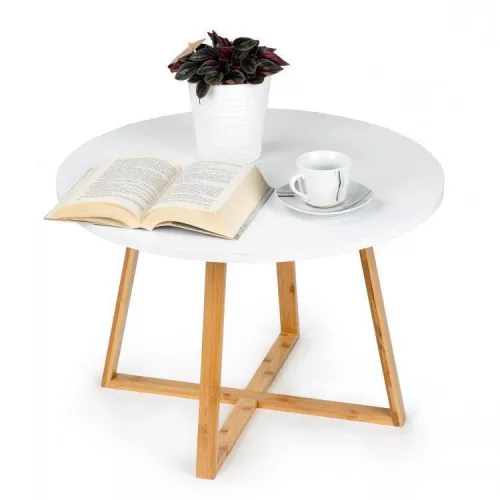 Masă de cafea albă 60x40x60cm FUR1878-1