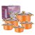 Set de oale din inox de 10 piese, G16, portocaliu