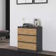 Comodă pentru dormitor 70x40x75 cm gri-maro GD-02
