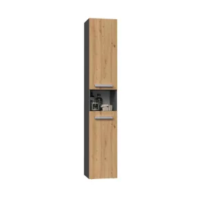 Dulap baie 30x170x30 cm gri-maro GF-01