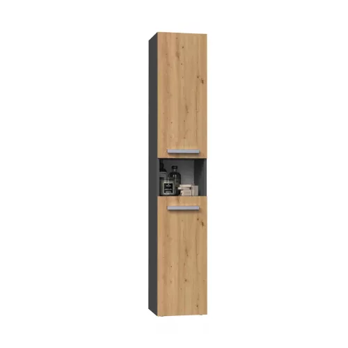 Dulap baie 30x170x30 cm gri-maro GF-01