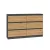 Comodă pentru dormitor 120x30x75 cm gri-maro GL-01