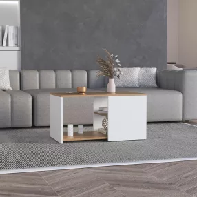 Măsuță de cafea cu sertare 80x45x42 cm alb GM-01