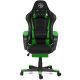 Guru Master GM2-GN-L, scaun de gaming,  elegant, ergonomic, rotativ, cu suport picioare, negru/verde