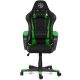 Guru Master GM2-GN, scaun de gaming,  elegant, ergonomic, rotativ, negru/verde