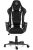 Guru Master GM2-W-L, scaun de gaming, elegant, ergonomic, rotativ, cu suport picioare, negru/alb