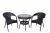 Set de mobilier de grădină rattan 3 piese maro închis GRD03-DB
