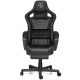 Guru Supreme GS1-W-L, scaun de gaming,  elegant, ergonomic, rotativ, cu suport picioare, negru/alb