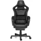 Guru Supreme GS1-W-L, scaun de gaming,  elegant, ergonomic, rotativ, cu suport picioare, negru/alb