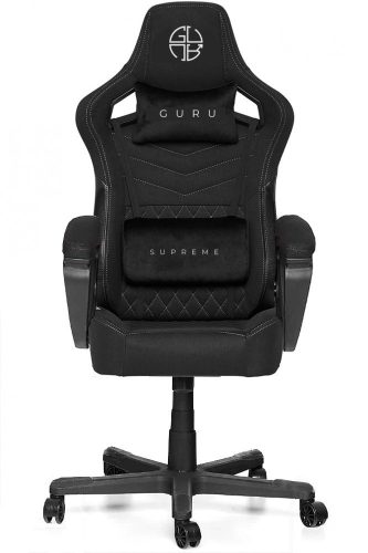 Guru Supreme GS2-G, scaun de gaming, elegant, ergonomic, rotativ, negru/alb
