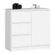 Comodă cu sertare mobilier dormitor living 80x35x77 cm alb GW-03