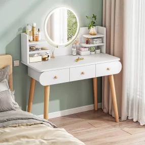   BeComfort HT04-3 masa de toaleta moderna 100 X 40 X 120 CM, ALB