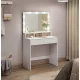 BeComfort HT16-3 Masa de toaleta moderna 140 x 40 x 80 cm, alb
