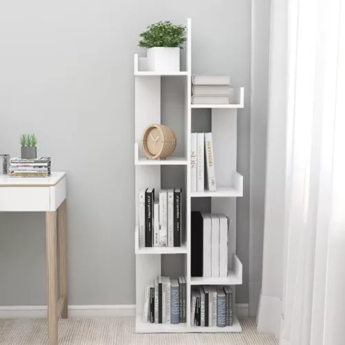 Raft de depozitare / bibliotecă 48x25x140 cm alb KH07-3