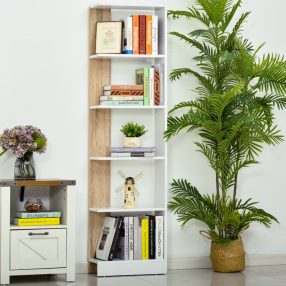 Raft de cărți 45x21x170cm alb KH10-1