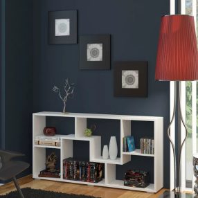 Raft de cărți 120x20x60cm alb KH15-2