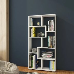 Raft de cărți 120x20x60cm alb KH16-2