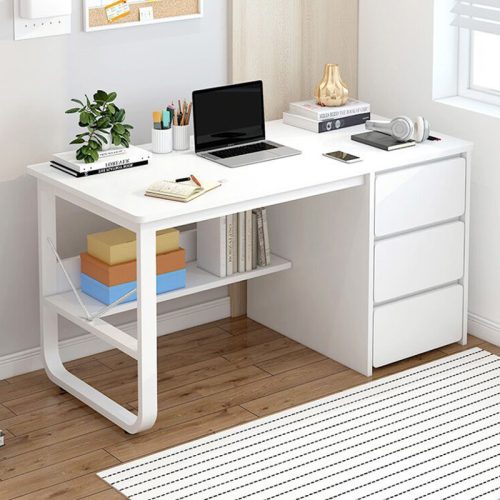 Fiókos íróasztal 100x50x73,5cm fehér LG04-100
