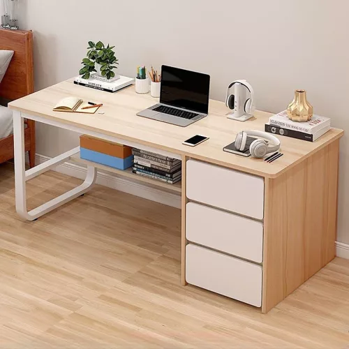 Birou cu sertare, LG08-100, 100 x 50 x 73,5 cm, bej