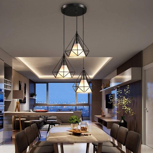 LMP1 Plafon reglabil cu diamante luminaire 100 x 30 cm negru 