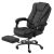 Scaun de birou BeComfort OC04-L cu suport picioare cu funcție de masaj USB încorporat, negru