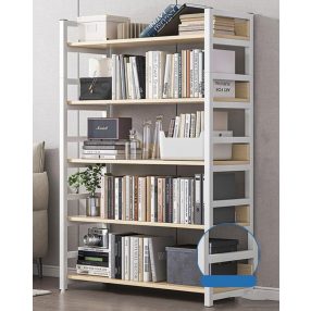 Bibliotecă 5 rafturi, PS08-3, 100 x 30 x 143 cm, alb