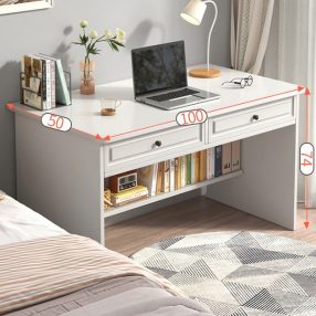   RD-100 Birou, Masa PC office cu 2 sertare, 100 x 50 x 74, alb