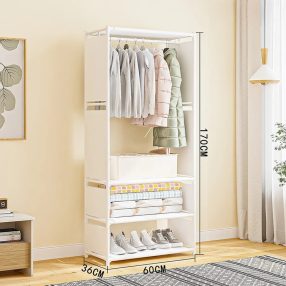   Dulap pentru haine din material textil 170x36x60cm alb TR01-2