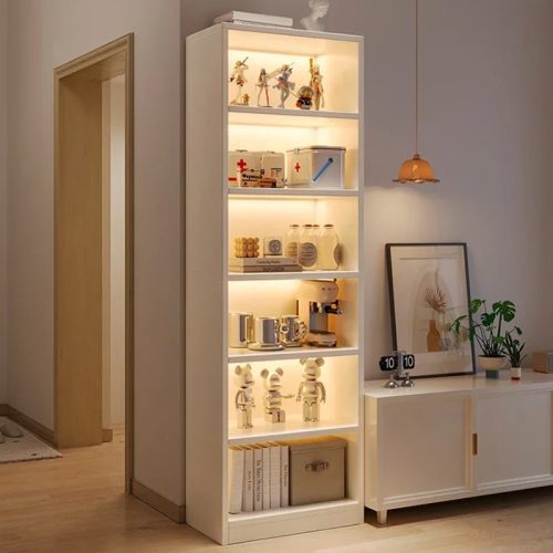 Bibliotecă, VP01, 40 x 24 x 180 cm, alb 